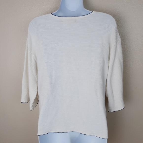 Max Studio London Textured Top Contrast Hem Size M - Picture 7 of 12